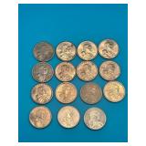 15 Sacagawea One Dollar Coins