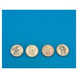 Four Presidential Dollar Coins