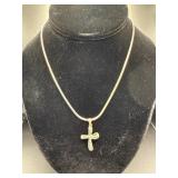 Sterling Silver Italian Chain with Cross Pendant