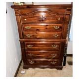 Wooden Chest of Drawers with Carved Design