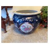 Floral Ceramic Fishbowl Planter