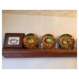 Decorative Plates and Framed Artwork Set
