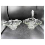 Two Clear Glass Bowls