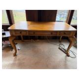 Wooden Desk With Three Drawers