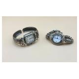 Two Vtg. Silver-Tone Womenï¿½s Quartz Watches