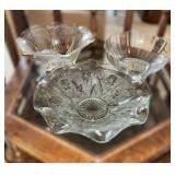 Three Clear Glass Bowls