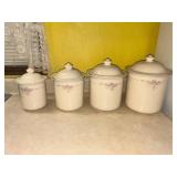 Pfaltzgraff Ceramic Floral Canister Set