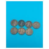 7 Wheat Pennies (1910-1929)