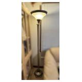 Tall Metal and Glass Floor Lamp