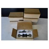 Set of 6 New Black Glass Door Knobs