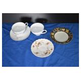 Noritake Rosay Tea Set & 2 Vtg Saucers
