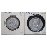 1949-P Franklin Silver Half Dollars