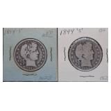 1894-S Barber Silver Half Dollars
