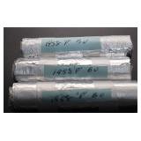 3pc 1958-P BU Lincoln Cent Rolls