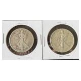 1941 & 1942 Walking Liberty Silver Half Dollars