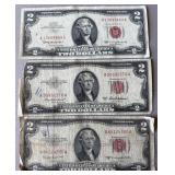 3pc $2 US Red Seal