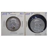 1949-P Franklin Silver Half Dollars
