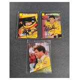 (3) Michael Waltrip Autographed Cards
