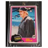 1981 Topps Kirk Gibson #315 Rookie Card