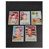 (5) 1969 Topps Baseball Cards