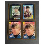 (4) Steve Grissom Autographed Cards