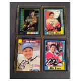 2 Chuck Bown & 2 Jim Bown Autographed Cards