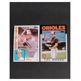 1984 and 1986 Topps Cal Ripken Cards