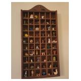 Wood Display Case with Miniatures