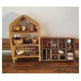 Miniature Wood and Wicker Displays
