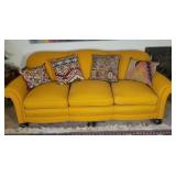 Three-Cushion Sofa with Bun Feet