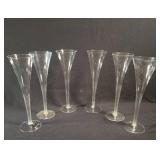 6 Hollow Stem Champagne Flutes