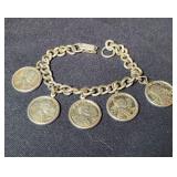 Steel Penny Charm Bracelet
