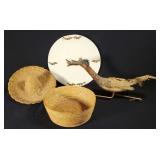 Handmade Folk Art Roadrunner Set