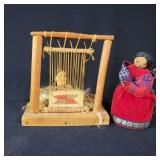 Handmade Cloth Doll and Mini Loom
