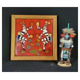 Hopi Kachinas Tile and Doll Set