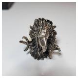 Silver Eagle Design Ring, Size 9
