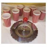 8 Tumblers with Serving Tray