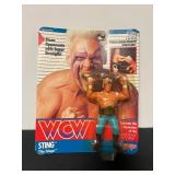 WCW Sting Action Figure, Vtg 1990 7.5ï¿½ï¿½x9ï¿½ï¿½