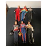 6 Vtg Racing Driver Action Figures 12ï¿½ï¿½