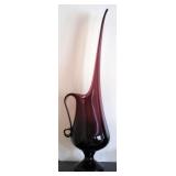 Uranium Glass Swung Pitcher