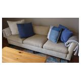 Beige Upholstered Sofa