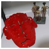 Metal Mask and Figurine Set