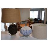 Two Table Lamps with Shades