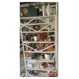 Metal Shelf and Contents