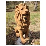 34" Tall Ceramic Lion Yard Ornament- Read Details