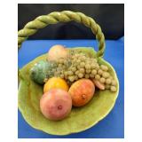 Basket with Stone Fruit - Read Details