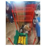 Red Rolling Shelving Unit