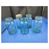 5 Blue Ball Pint Jars