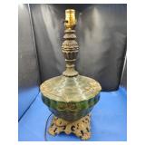 1972 Gim Green Glass Lamp - Read Details