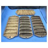 2 Cast Iron Cornbread Skillets & 2 Other